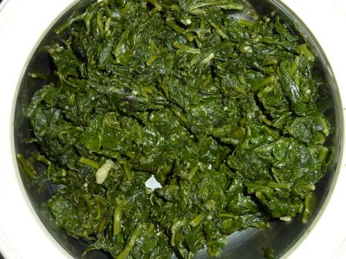 Spinach with garlic & butter