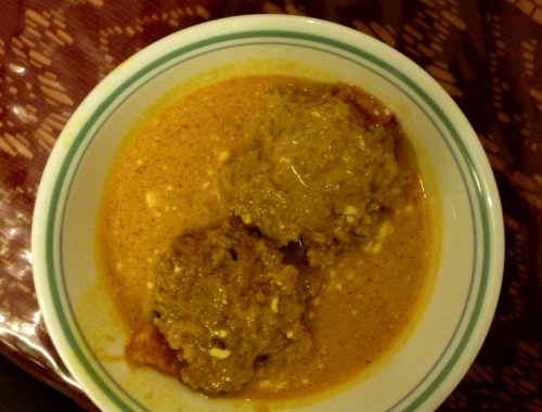 chicken in kofta curry